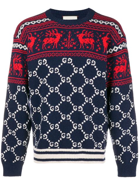 gucci christmas jumper|gucci sweater men.